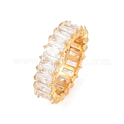 304 Stainless Steel Micro Pave Cubic Zirconia Finger Rings&nbsp;RJEW-D336-11G