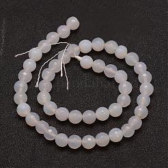 Natural White Agate Beads Strands&nbsp;G-G882-8mm-A06-7