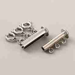 304 Stainless Steel Slide Lock Clasps&nbsp;LS-FIND-WH0034-80P-02