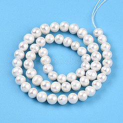 Natural Cultured Freshwater Pearl Beads Strands&nbsp;PEAR-N013-07Q