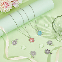 DIY Dome Blank Alloy Pendant Making Kits&nbsp;DIY-SP0001-60C