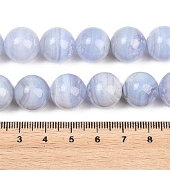 Natural Blue Lace Agate Beads Strands&nbsp;G-D106-A01-14mm-A
