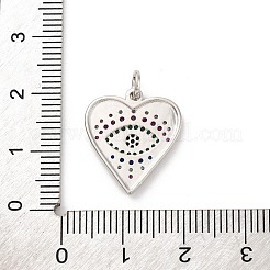 Brass Micro Pave Cubic Zirconia Pendants&nbsp;KK-U033-07P-02