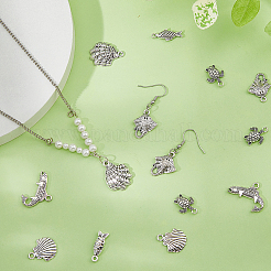 93Pcs 7 Styles Tibetan Style Alloy Pendants&nbsp;FIND-HS0001-87