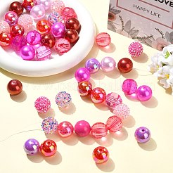 50Pcs 15 Styles Resin Rhinestone & Acrylic Beads Findings Kits&nbsp;DIY-CJ0003-30