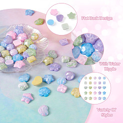 50Pcs 25 Styles Opaque Resin Cabochons&nbsp;CRES-BT0001-04