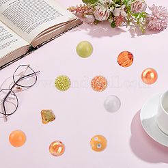 60Pcs 10 Styles Resin Rhinestone Beads&nbsp;RESI-PA0001-03
