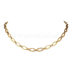 304 Stainless Steel Cross Link Chain Necklaces for Women Men&nbsp;NJEW-JN05433-01