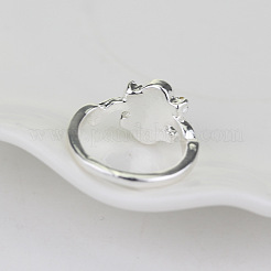Alloy with Natural Lapis Lazuli Finger Rings&nbsp;FS-WGF3EDB-03