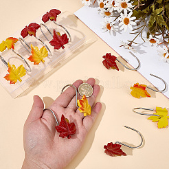 12Pcs Leaf Resin Shower Curtain Hook&nbsp;AJEW-SP0006-01B