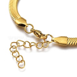 Ion Plating(IP) Unisex 304 Stainless Steel Herringbone Chain Bracelets&nbsp;BJEW-O177-01B-G