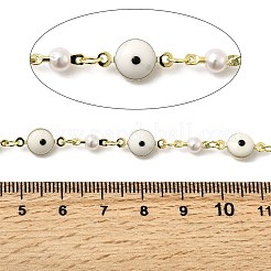 Brass Enamel Round Link Chains&nbsp;KK-D391-04G