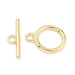 Rack Plating Brass Toggle Clasps&nbsp;X-KK-B036-12G