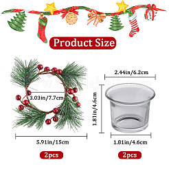 2Pcs Glass Candle Cups&nbsp;AJEW-GF0007-25