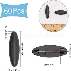 60Pcs Plastic Oval Lapel Pins&nbsp;JEWB-CA0001-21