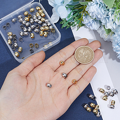 100Pcs 2 Colors 304/202 Stainless Steel European Beads&nbsp;STAS-BBC0009-78
