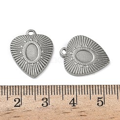 304 Stainless Steel Pendant Cabochon Settings&nbsp;STAS-P422-09P