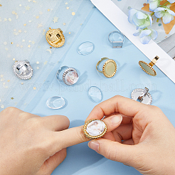 DIY Oval Finger Ring Making Kits&nbsp;DIY-DC0004-19