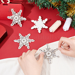 4Pcs Snowflake Glass Rhinestone Appliques&nbsp;PATC-FG0001-41