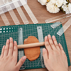 2 Sets Transparent Acrylic Clay Press Board&nbsp;TOOL-BC0002-60