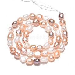 Natural Cultured Freshwater Pearl Beads Strands&nbsp;PEAR-N014-05N
