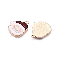 Christmas Theme Rack Plating Alloy Enamel Pendants&nbsp;ENAM-T021-15KCG