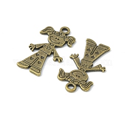 Tibetan Style Alloy Girl Pendants&nbsp;TIBEP-S116-AB-NR