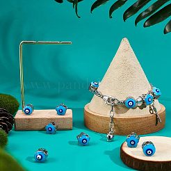 12Pcs 2 styles Brass Enamel European Beads&nbsp;KK-NB0001-43P