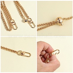 2Pcs 2 Colors Adjustable Alloy Wheat Chain Bag Handles&nbsp;FIND-CN0001-66