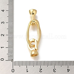Brass Fold Over Clasps&nbsp;KK-H480-19G