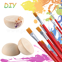 100Pcs Unfinished Natural Wood Cabochons&nbsp;WOOD-SP0001-54