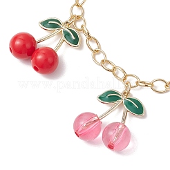 Alloy Enamel Cherry Charm Bag Extension Chain&nbsp;FIND-JF00143