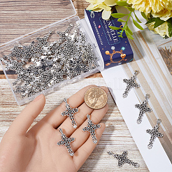 50Pcs Tibetan Style Alloy Cross Gothic Pendants&nbsp;TIBEP-SC0003-10