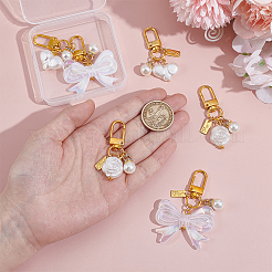 6Pcs 3 Styles ABS Imitation Pearl & Acrylic Pendant Decorations&nbsp;HJEW-WR00015