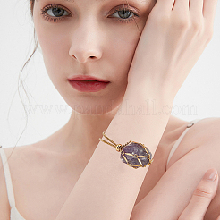 2Pcs 2 Colors 304 Stainless Steel Macrame Pouch Bracelets Making for Gemstone Nuggets&nbsp;BJEW-BBC0001-08