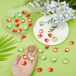 60Pcs 3 Styles Opaque Resin Cabochons&nbsp;RESI-OC0001-73