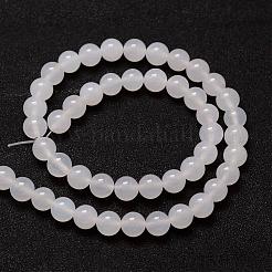 Natural White Agate Bead Strands&nbsp;G-G880-03-8mm