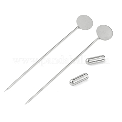 Brass Lapel Pin Base Settings&nbsp;KK-WH0045-025A-P