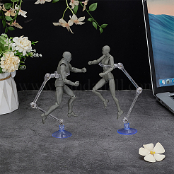 Plastic Model Assembled Action Figure Display Holders with Suction Cup Base&nbsp;ODIS-WH0038-234