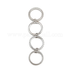 Brass Micro Pave Cubic Zirconia Plain Band Finger Rings for Women&nbsp;RJEW-P160-01I-P
