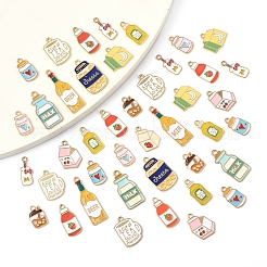 50Pcs 14 Styles Alloy Enamel Pendants&nbsp;ENAM-FS0003-15