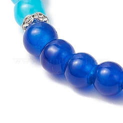 Baking Paint Imitation Jade Glass Round Beaded Charm Bracelets&nbsp;BJEW-JB11737-01
