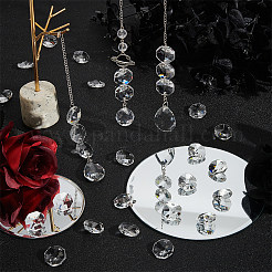 50Pcs Octagon Sew on Glass Rhinestone&nbsp;GLAA-SP0001-83A-02