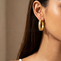 Brass Hoop Earrings for Women&nbsp;WG29896-01
