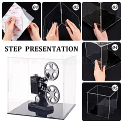 Transparent Plastic Minifigure Display Cases&nbsp;ODIS-WH0029-72B