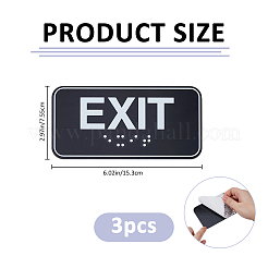 3Pcs Acrylic Exit Indication Public Signs&nbsp;AJEW-FH0006-98