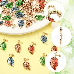 40Pcs 4 Colors Alloy Enamel Pendants&nbsp;ENAM-FS0004-36