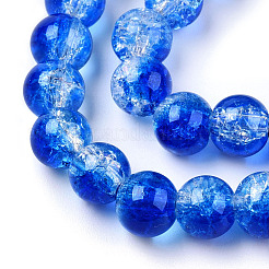 Transparent Crackle Baking Paint Glass Beads&nbsp;X1-DGLA-T003-01C-03