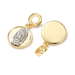 Two Tone Brass European Dangle Charms&nbsp;KK-H278-02GP