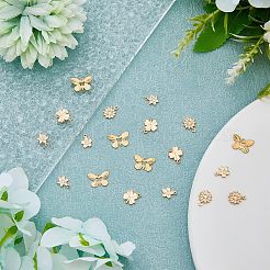 50Pcs 5 Style Rack Plating Brass Charms&nbsp;KK-FH0004-69